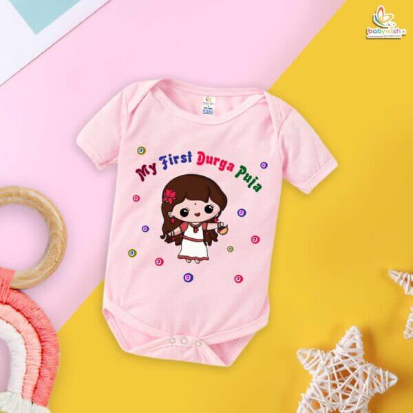 Babywish Baby Navratri Romper Bodysuit My First Dussehra First Durga pooja festivals - Image 3
