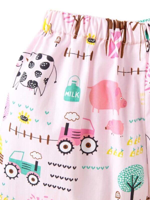 Kids Sleepsuit for Baby Boy’s and Girl’s Topwear and Pajamas Set Long Sleeve Sleepwear Baby Clothing Sets - Peach Tree Print - Image 6