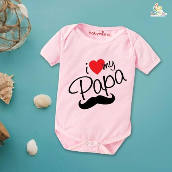 Fathers Day Special Baby Outfit Half Sleeve Unisex Multicolor Romper Onesies for Newborn baby - Image 3