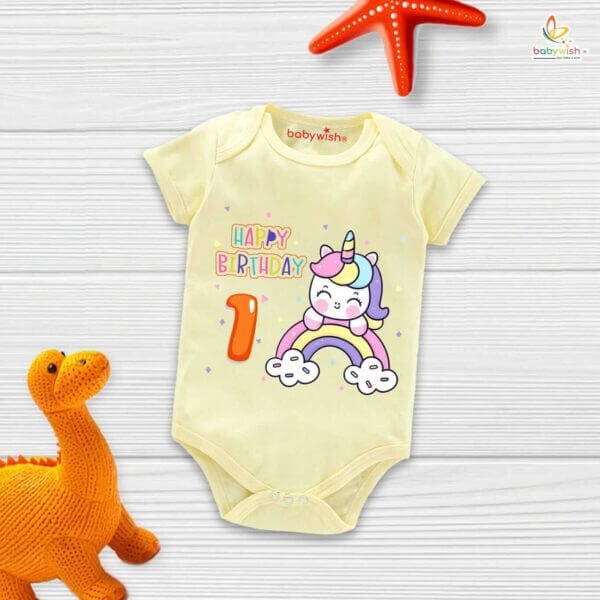 One month unisex baby romper half sleeve round neck onesie - Image 4