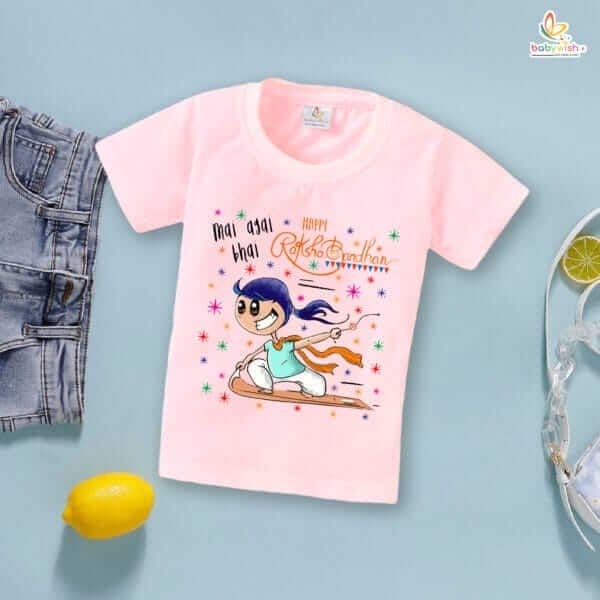 Babywish Rakshabandhan T-Shirt Brother Sister Matching dress Rakshabandhan gift for Rakhi Tee - Image 4