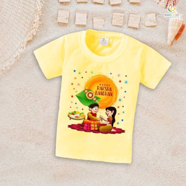 Babywish Rakshabandhan T-Shirt Brother Sister Matching dress Rakshabandhan gift for Rakhi Tee - Image 4