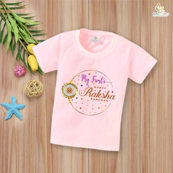 Babywish Rakshabandhan T-Shirt Brother Sister Matching dress Rakshabandhan gift for Rakhi Tee - Image 4