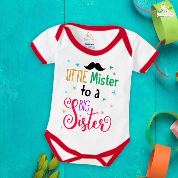 Babywish Rakshabandhan Romper Brother Sister Matching dress Rakshabandhan gift for Rakhi - Image 2