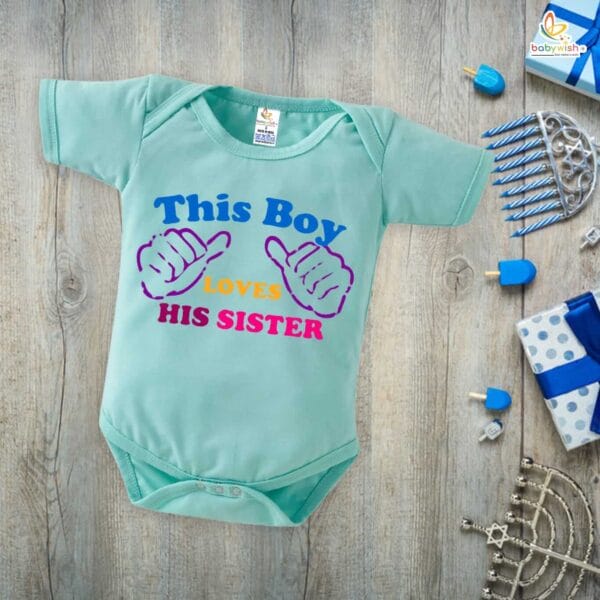 Babywish Rakshabandhan Romper Brother Sister Matching dress Rakshabandhan gift for Rakhi - Image 5