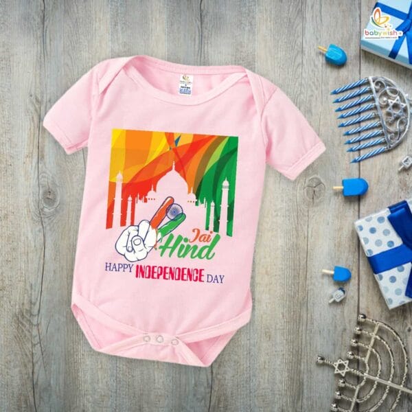 Babywish Independence Day T-Shirt for Boys and Girls 15th August Romper HAPPY INDEPENDENCE DAY - Image 4