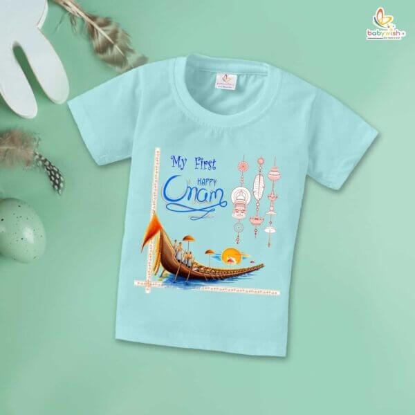 Babywish Onam Festivals Boys and Girls T-Shirt  Onam T-Shirts Half Sleeve - Image 3