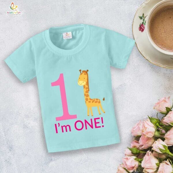 One Year Birthday Unisex T-Shirt Half Sleeve Round Neck Topwear tee for kids - Image 2