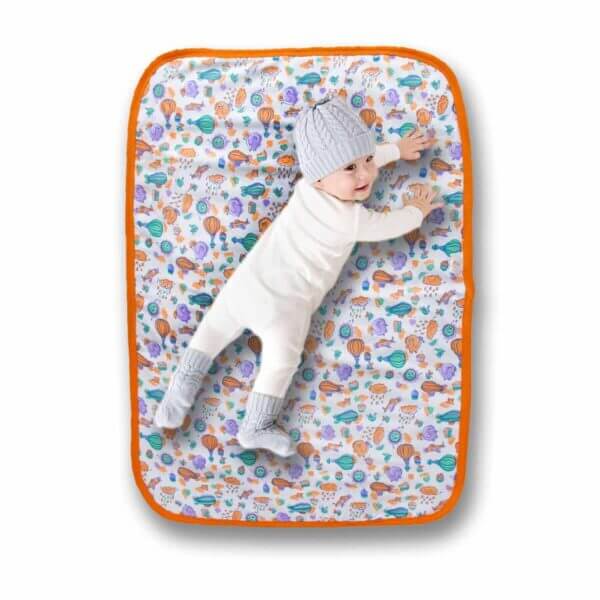Baby Waterproof Bed Mattress Protector Orange Drysheet for Baby Soft Breathable Waterproof Bed Sheet Protector - Image 2