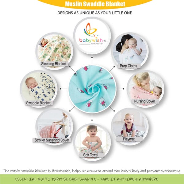 Organic Muslin Swaddle for Newborn baby