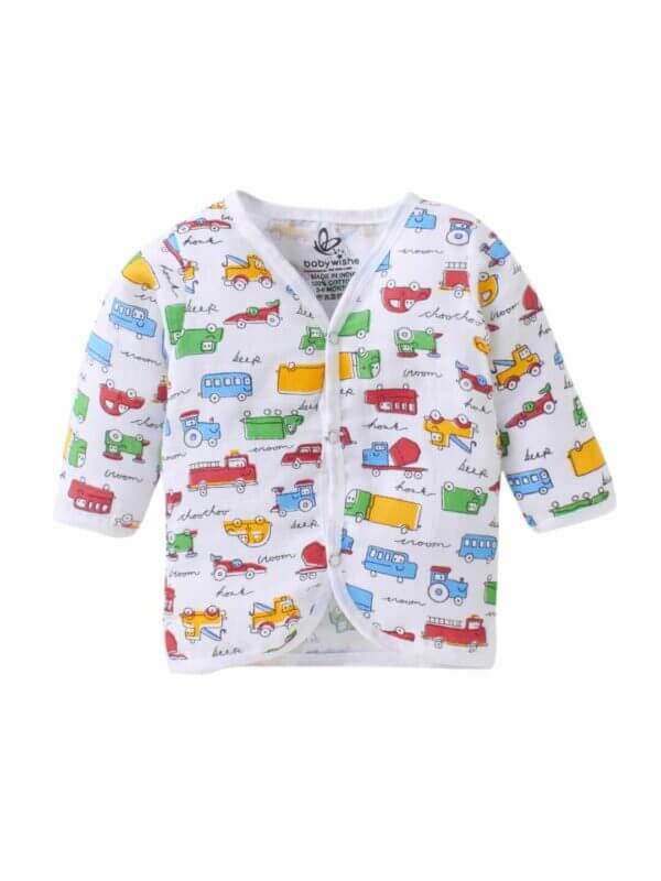 GOTS Certified Organic Muslin Jhabla for Newborn Babies Clothes Ultra Soft Unisex Summer Vest for Infants 3-Pack Gift Set - Image 5