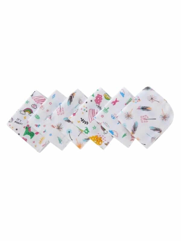 Baby Organic Muslin Washcloths for Newborn face hand towels Combo Pack - Multicolor