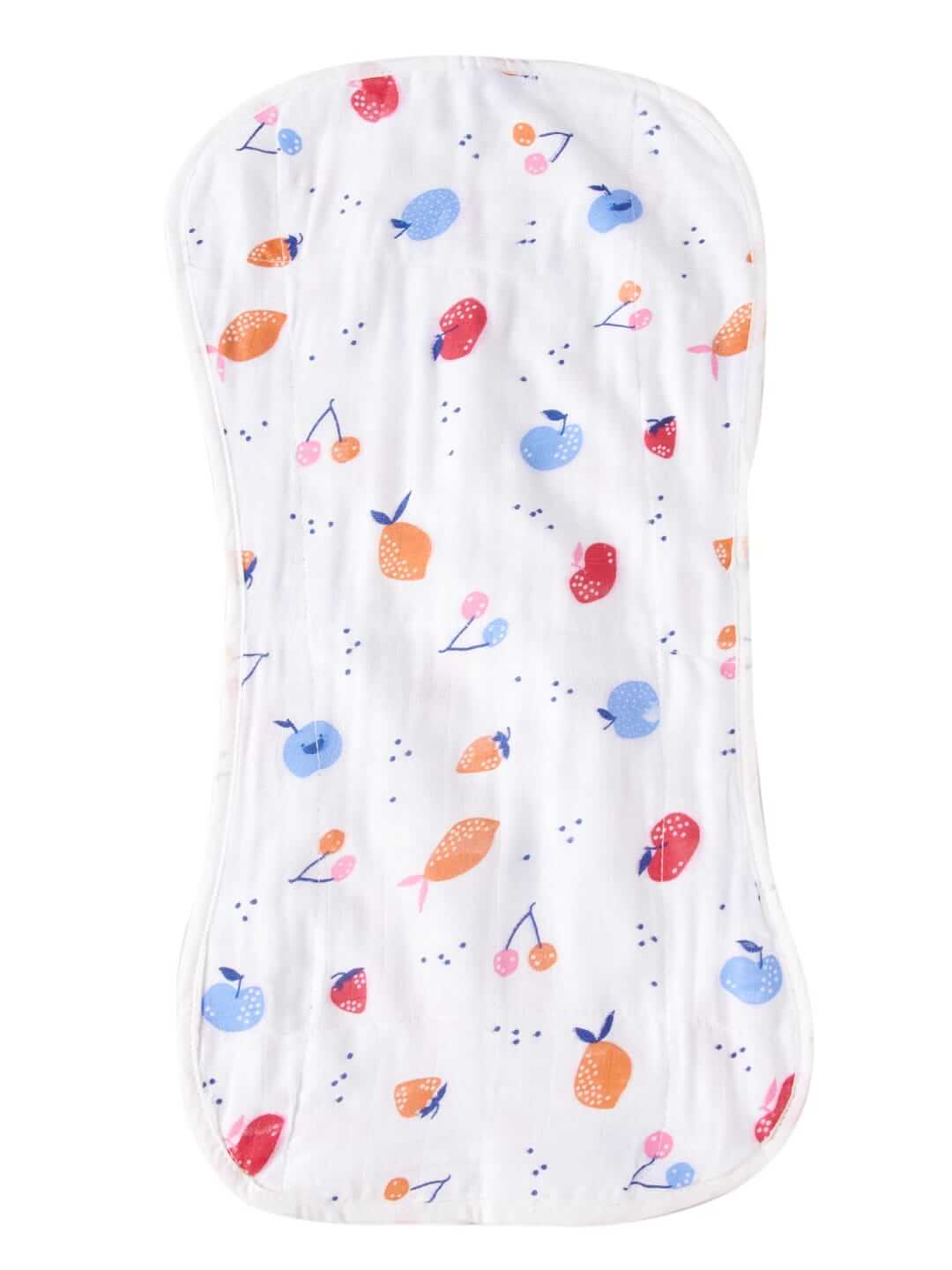 Organic Burp Cloth for Baby Boys and Girls, Triple Layer Soft Muslin, Multipurpose Baby Burp Cloth Gift, Berry Print Design, Ideal Newborn Essential, Set of 1