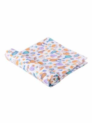 Muslin Swaddle Blankets 100% Organic for newborn Baby Multipurpose Infant Swaddle 112x112cm