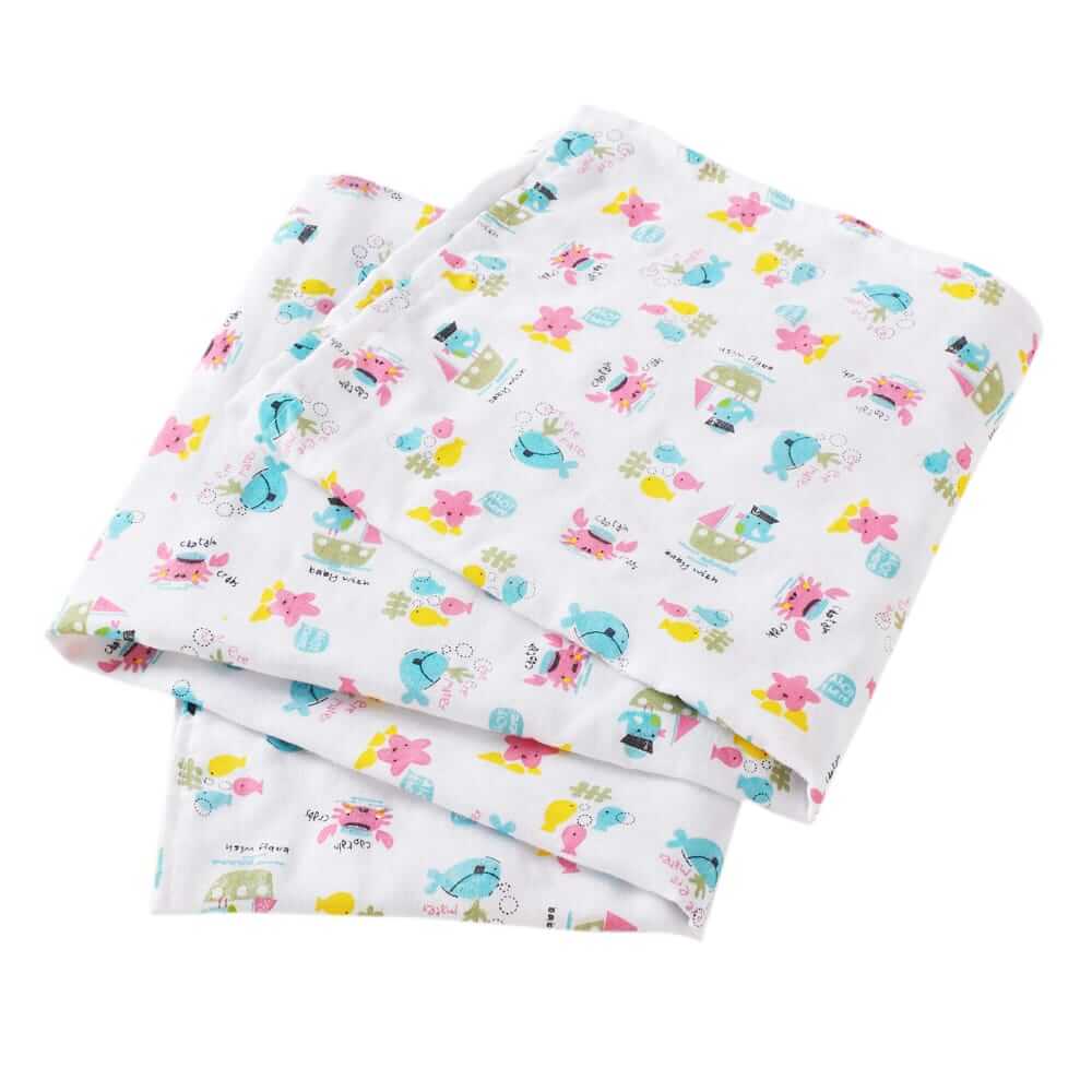 Muslin Swaddle Blankets 100% Organic for Newborn Baby – Soft Multipurpose Infant Swaddle 112x112cm, Breathable Cotton Wrap for Sleeping, Nursing, and Baby Comfort