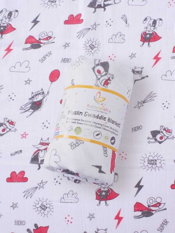 Muslin Swaddle Blankets 100% Organic for newborn Baby Multipurpose Infant Swaddle 112x112cm