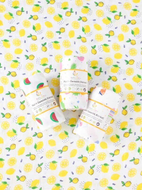 Muslin Swaddle Blankets 100% Organic for newborn Baby Multipurpose Infant Swaddle 112x112cm - Combo Pack of 4
