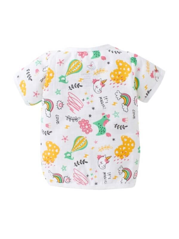 GOTS Certified Organic Muslin Jhabla for Newborn Babies Clothes Ultra Soft Unisex Summer Vest for Infants 3-Pack Gift Set - Image 6