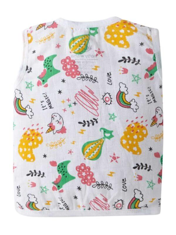 GOTS Certified Organic Muslin Jhabla for Newborn Babies Clothes Ultra Soft Unisex Summer Vest for Infants 3-Pack Gift Set - Image 7