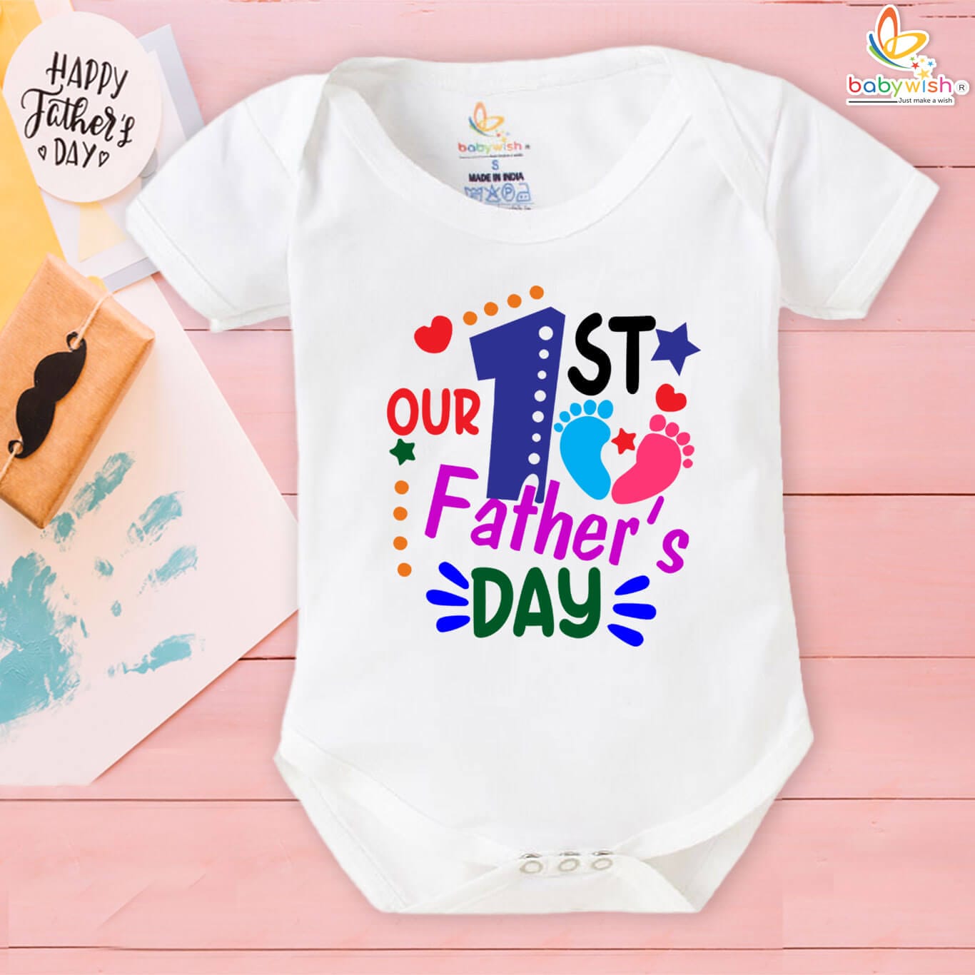 Our 1st Father’s Day baby romper – first Father’s Day gift for dad by Babywish
