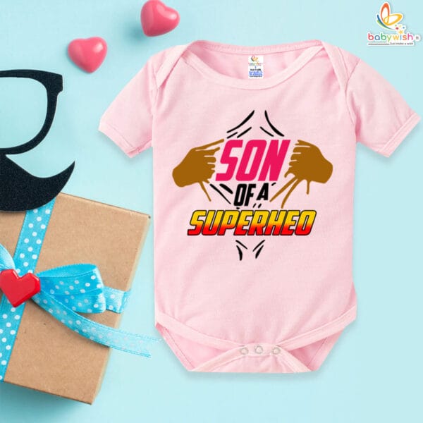 Superhero Baby Romper for Father's Day | Son of a Superhero - Image 3
