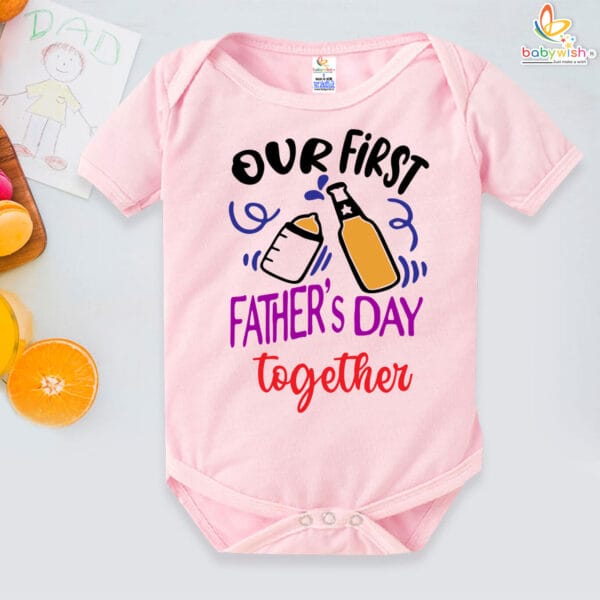 Our First Fathers Day Baby Romper | Matching Outfit |Babywish - Image 3