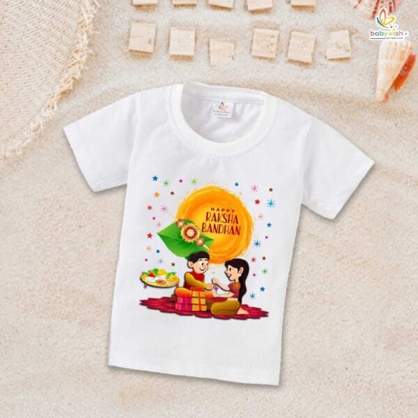 Babywish Rakshabandhan T-Shirt Brother Sister Matching dress Rakshabandhan gift for Rakhi Tee - Image 3