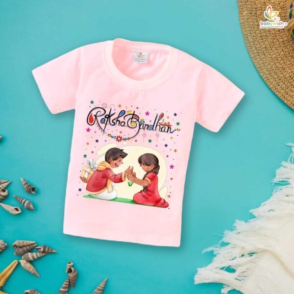 Babywish Rakshabandhan T-Shirt Brother Sister Matching dress Rakshabandhan gift for Rakhi Tee - Image 2