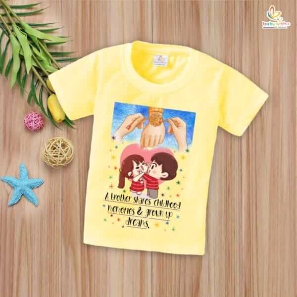 Babywish Rakshabandhan T-Shirt Brother Sister Matching dress Rakshabandhan gift for Rakhi Tee - Image 4