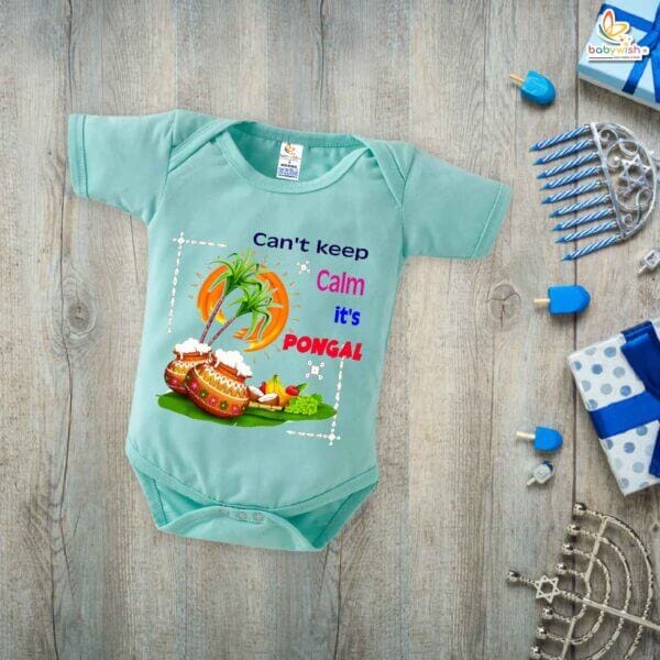 My First Pongal Romper | Happy Pongal Baby Bodysuit | Traditional Tamil Festival Outfit for Newborns & Infants | Pongal Baby Clothes | Babywish - Image 4