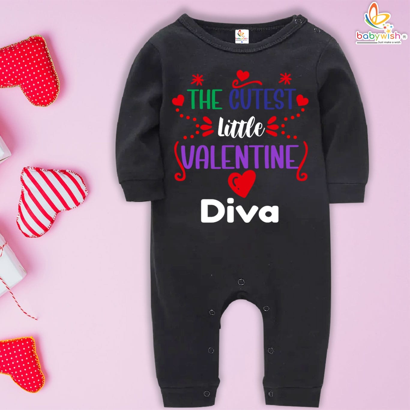 Baby Valentine celebration full romper