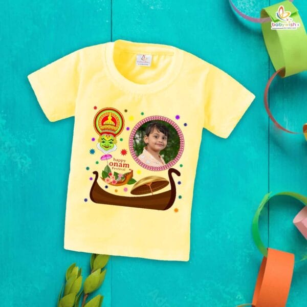 Babywish Onam Festivals Boys and Girls T-Shirt  Onam T-Shirts Half Sleeve - Image 3