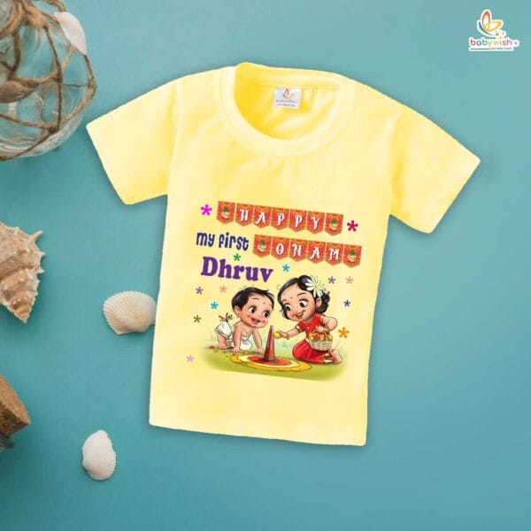Babywish Onam Festivals Boys and Girls T-Shirt  Onam T-Shirts Half Sleeve - Image 2