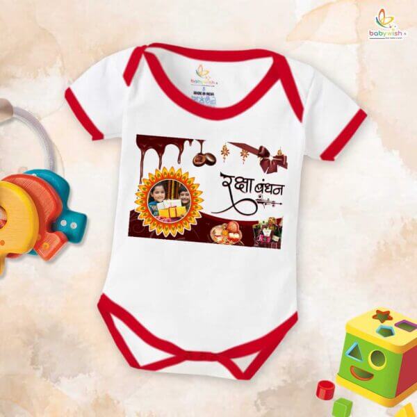 Babywish Rakshabandhan Romper Brother Sister Matching dress Rakshabandhan gift for Rakhi - Image 2