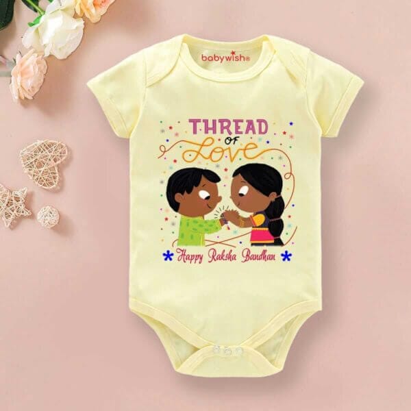 Babywish Rakshabandhan Romper Brother Sister Matching dress Rakshabandhan gift for Rakhi - Image 2