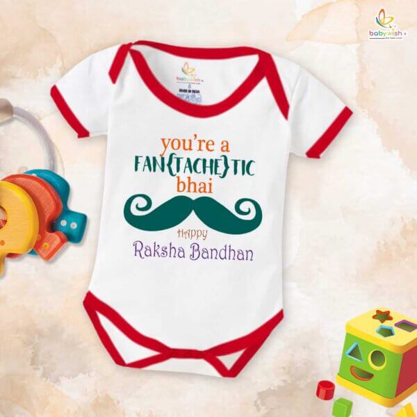 Babywish Rakshabandhan Romper Brother Sister Matching dress Rakshabandhan gift for Rakhi - Image 2