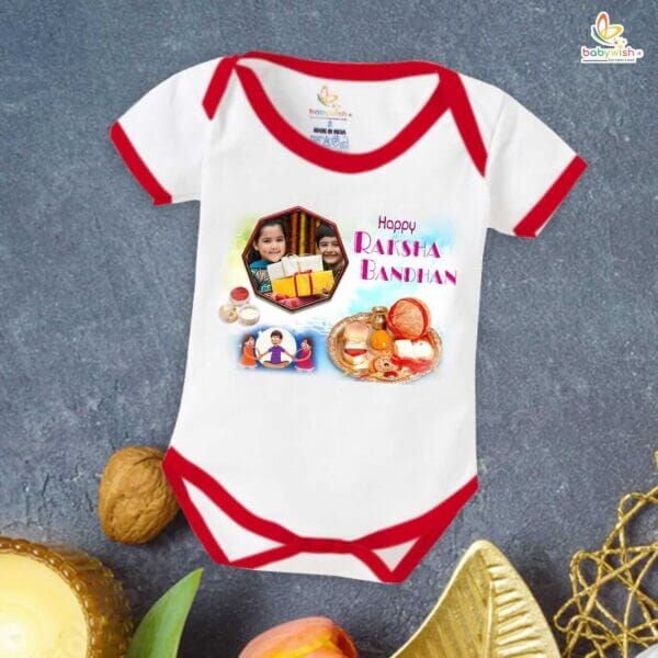 Babywish Rakshabandhan Romper Brother Sister Matching dress Rakshabandhan gift for Rakhi - Image 2