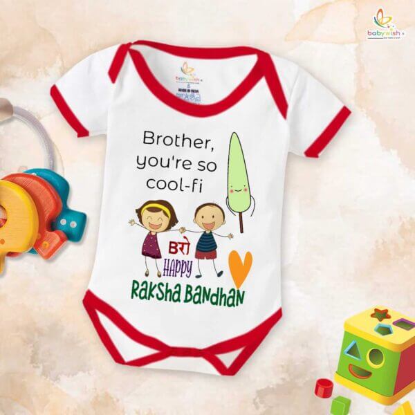Babywish Rakshabandhan Romper Brother Sister Matching dress Rakshabandhan gift for Rakhi - Image 2
