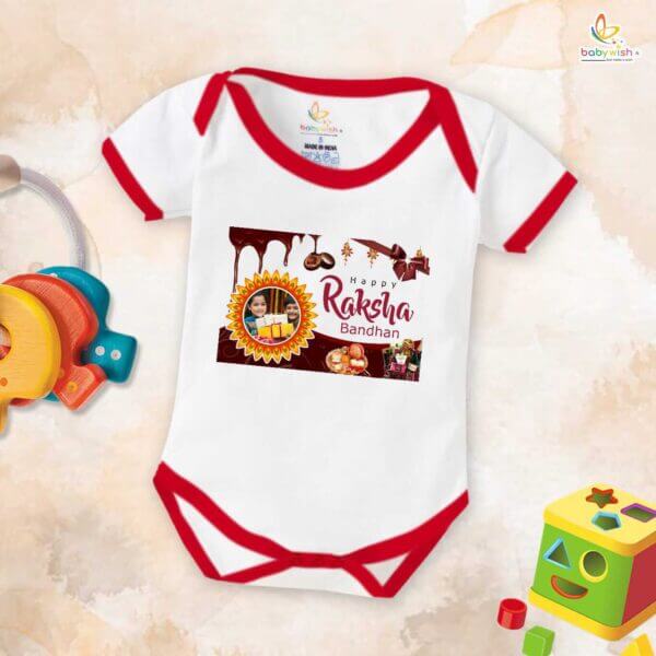 Babywish Rakshabandhan Romper Brother Sister Matching dress Rakshabandhan gift for Rakhi - Image 2