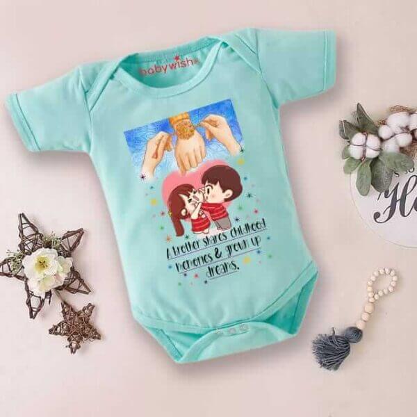 Babywish Rakshabandhan Romper Brother Sister Matching dress Rakshabandhan gift for Rakhi - Image 2