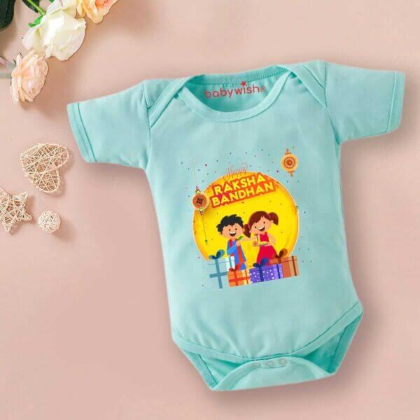 Babywish Rakshabandhan Romper Brother Sister Matching dress Rakshabandhan gift for Rakhi - Image 5