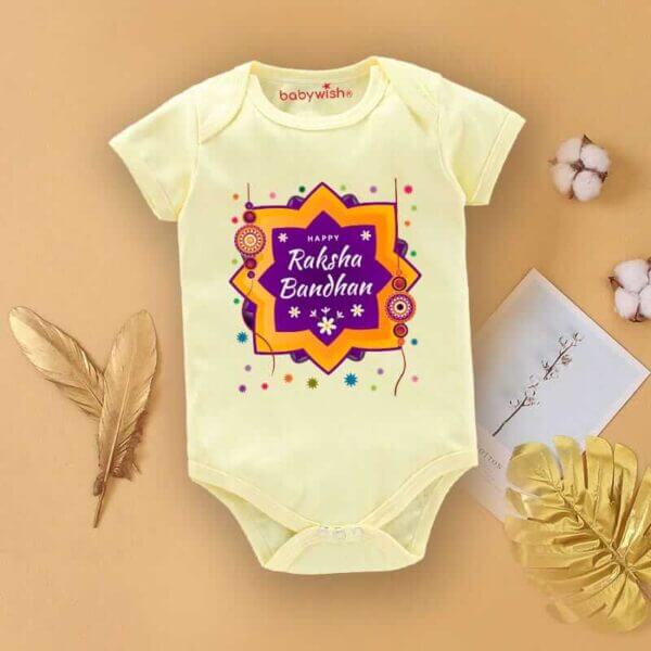 Babywish Rakshabandhan Romper Brother Sister Matching dress Rakshabandhan gift for Rakhi - Image 3
