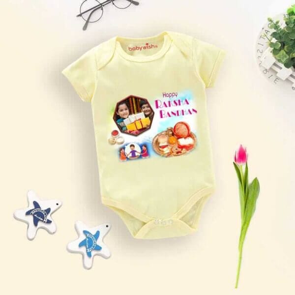 Babywish Rakshabandhan Romper Brother Sister Matching dress Rakshabandhan gift for Rakhi - Image 3