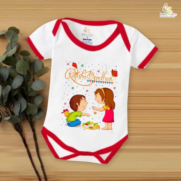 Babywish Rakshabandhan Romper Brother Sister Matching dress Rakshabandhan gift for Rakhi