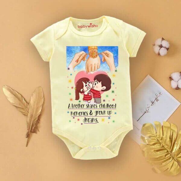 Babywish Rakshabandhan Romper Brother Sister Matching dress Rakshabandhan gift for Rakhi - Image 4