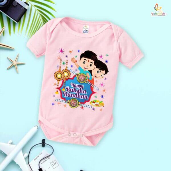 Babywish Rakshabandhan Romper Brother Sister Matching dress Rakshabandhan gift for Rakhi - Image 3