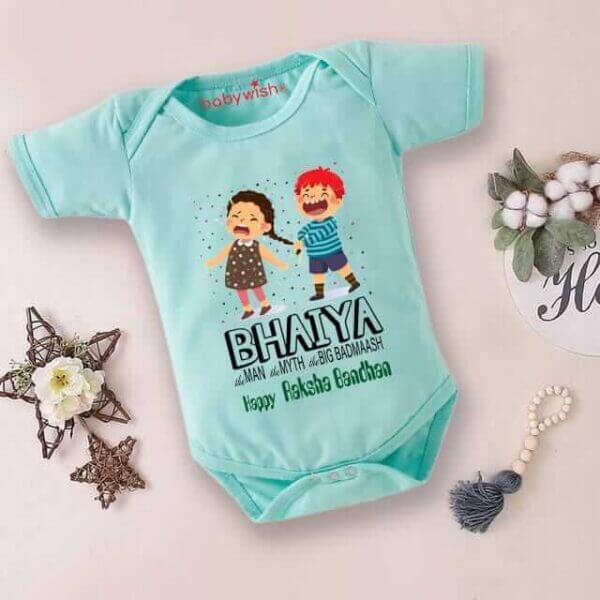 Babywish Rakshabandhan Romper Brother Sister Matching dress Rakshabandhan gift for Rakhi - Image 5