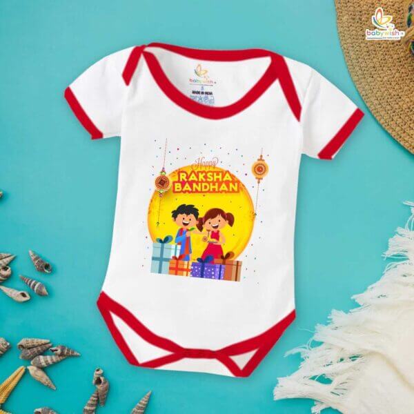 Babywish Rakshabandhan Romper Brother Sister Matching dress Rakshabandhan gift for Rakhi - Image 3