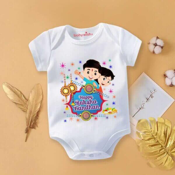 Babywish Rakshabandhan Romper Brother Sister Matching dress Rakshabandhan gift for Rakhi - Image 5
