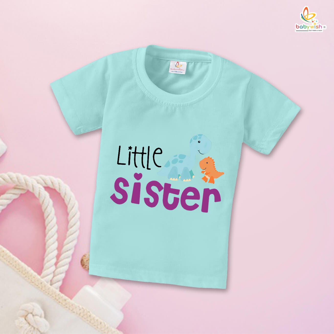 Rakshabandhan T-Shirt for Brother and Sister – Matching Cotton Outfit, Perfect Rakhi Gift Tee for Kids Babywish